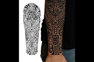 design a polynesian maori tribal tattoo