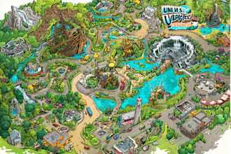 create a stunning theme park map or for your event
