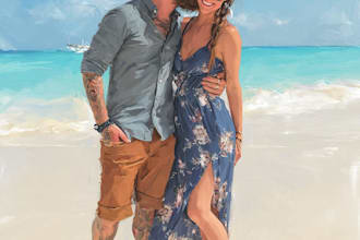 design couple portrait illustration