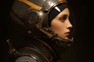 design stunning sci fi portrait art