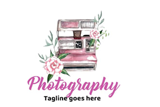 design a professional camera logo for your photography brand