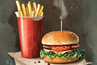design professional food poster, menu flyer