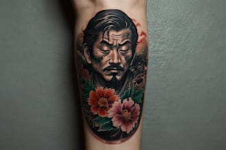 design a japanese style tattoo art