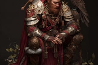 create fantasy dnd character or dnd character design