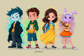 draw cartoon characters for you