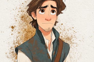 draw a fictional character in disney sketch style