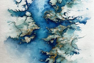 illustrate a watercolor map for your wedding venue