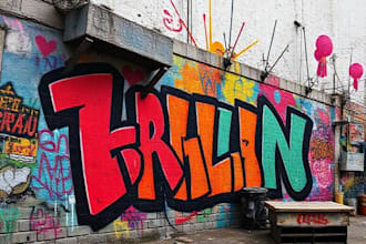 create graffiti street art pop art of any picture
