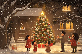 draw christmas cartoon caricature