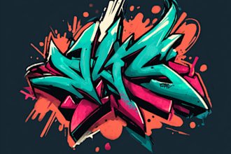create handstyle graffiti tag for your name logo