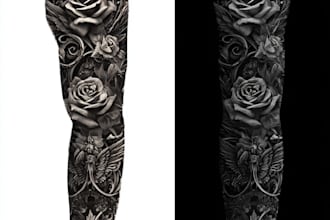 high end linework tattoo design for you