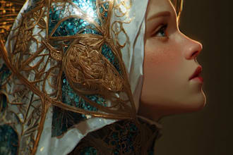 paint a realistic or fantasy portrait