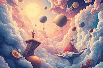 design professional custom surreal vintage art