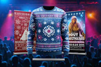 do ugly christmas, new year sweater, winter and all over sweatshirt design