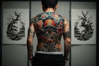 do a japanese style tattoo art
