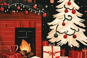 create festive holiday christmas design illustration