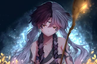 create high quality anime character art for your merch