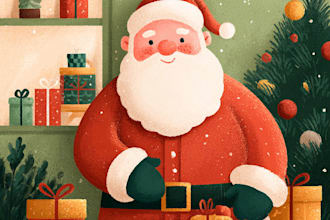 draw christmas cartoon caricature