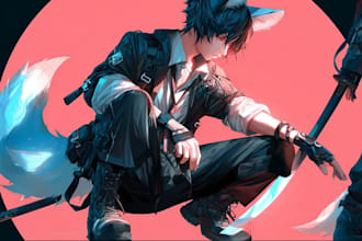 draw portraits, fun art or your character in an anime style