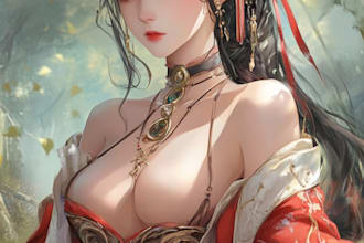 draw a anime art style characters