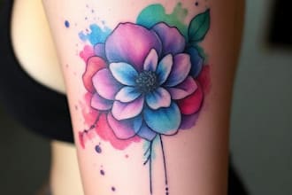 design a amazing watercolor tattoo