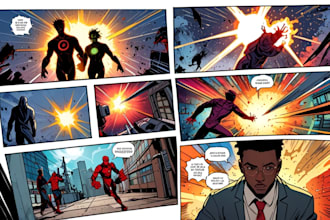 create your comic book page and illustration