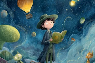 design children book cover, kdp cover art kids illustrations