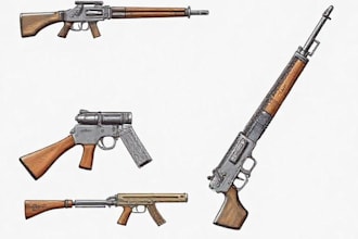 design unique weapons illustrations