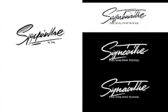 do handwriting scripted signature cursive autograph logo