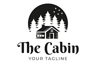 unique amazing cabin logo for your brand