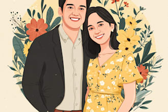 paint custom couple portrait