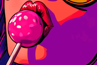 draw a photo into a pop art design