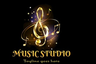 create a unique logo for musicians, bands, or music studios