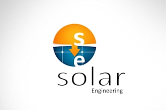 create a custom solar power, green energy, or electrical logo