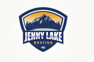 design a modern and calming lake logo for your brand