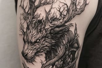 design a custom tattoo design as a tattoo artist