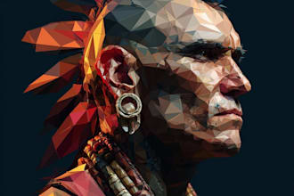 design polygonal art low poly illustration