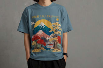 make a japanese style for tshirt