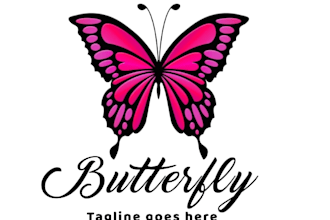 design an elegant and creative butterfly logo for your brand