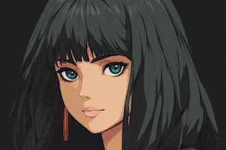 draw anime or manga character illustration