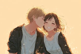 draw anime character for vtuber, or oc art illustration