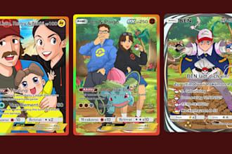 design pokemon card or fakemon oc characters pokemon trainer card illustration