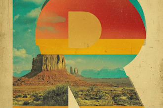 make vintage retro poster illustration