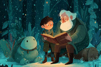 illustrate children book illustration, christian story book and christmas book