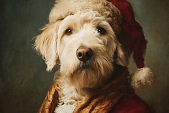 draw your christmas pet portrait