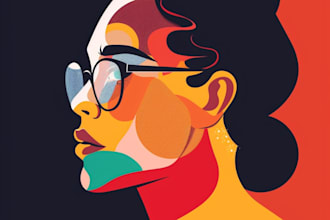 create a unique flat vector illustration
