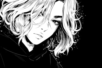 draw you an anime art style characters
