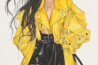 draw a fashion illustration or sketch