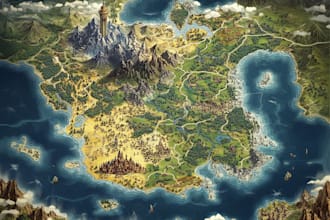 do fantasy map drawing or game map