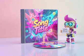 draw eye catching cartoon album cover